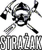 Naklejka Strażak