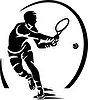 Naklejka Tenisista