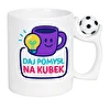 Kubek biały z piłka nożną w uchwycie 1 sztuka