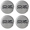 Naklejki na dekielki felgi kołpaki OZ Racing srebrne 50 mm