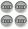 Naklejki na dekielki felgi kołpaki Audi srebrne 70 mm