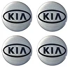 Naklejki na dekielki felgi kołpaki Kia srebrne 50 mm