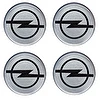 Naklejki na dekielki felgi kołpaki Opel srebrne 64 mm