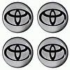 Naklejki na dekielki felgi kołpaki Toyota srebrne 56 mm