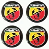 Naklejki na dekielki felgi kołpaki Abarth kolor 50 mm