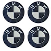 Naklejki na dekielki felgi kołpaki BMW czarno białe 63 mm