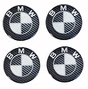 Naklejki na dekielki felgi kołpaki BMW efekt karbon 60 mm