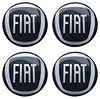 Naklejki na dekielki felgi kołpaki Fiat czarny 56 mm
