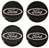 Naklejki na dekielki felgi kołpaki Ford czarny 50 mm
