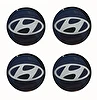 Naklejki na dekielki felgi kołpaki Hyundai 60 mm