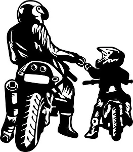 Naklejka Motor ojciec i syn