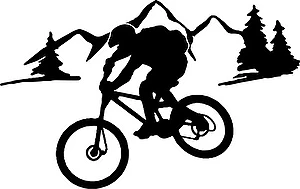 Naklejka Rower i góry