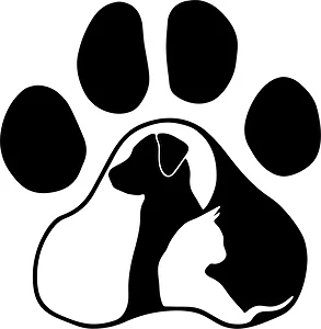 Naklejka Łapka pies i kot