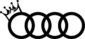 Naklejka Audi w koronie