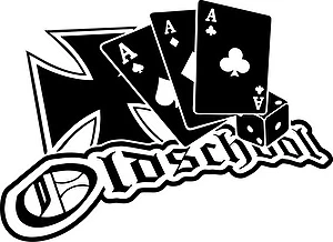 Naklejka Oldschool karty