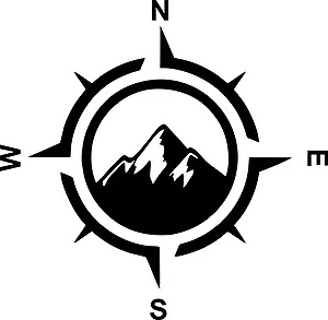 Naklejka Kompas góry