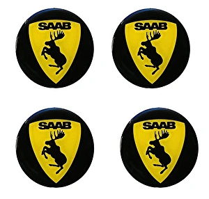 Naklejki na kołpaki dekielki szalony łoś fan Saab