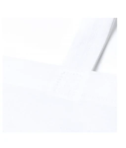 Biała torba z krótkimi uszami na zakupy własny wzór