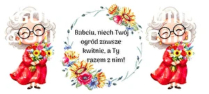 Kubek biały Super Glaze Premium Babcia ogród