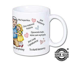 Kubek biały Super Glaze Premium Mój Dziadek