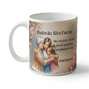 Kubek biały Super Glaze Premium Kochana Babcia