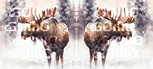 Kubek biały Super Glaze Premium Łosie