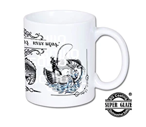 Kubek biały Super Glaze Premium dla wędkarza 2