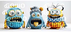 Kubek biały Super Glaze Premium Cute Baby Monster