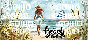 Kubek biały Super Glaze Premium Beach vibes