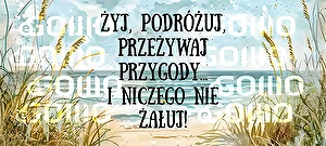 Kubek biały Super Glaze Premium żyj podróżuj