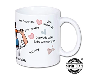Kubek biały Super Glaze Premium Moja Tato 1