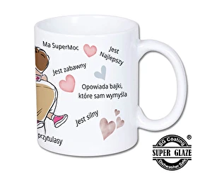 Kubek biały Super Glaze Premium Moja Tato 2