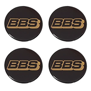 Naklejki na dekielki felgi kołpaki BBS złote 56 mm