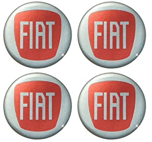 Naklejki na dekielki felgi kołpaki Fiat czerwony 60 mm