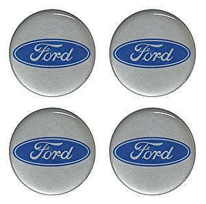 Naklejki na dekielki felgi kołpaki Ford srebrne 50 mm