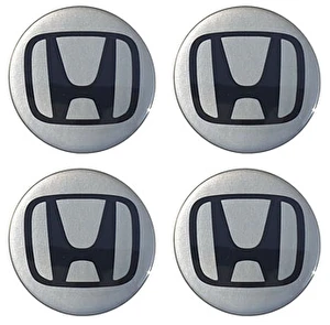 Naklejki na dekielki felgi kołpaki Honda srebrne 70 mm