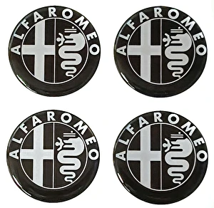 Naklejki na dekielki felgi kołpaki Alfa Romeo 60 mm