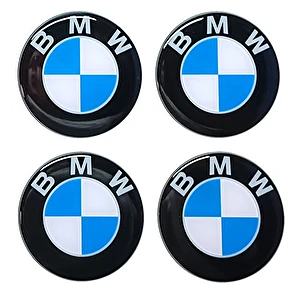 Naklejki na dekielki felgi kołpaki BMW 70 mm