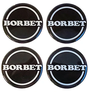 Naklejki na dekielki felgi kołpaki Borbet 56 mm