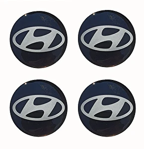Naklejki na dekielki felgi kołpaki Hyundai 50 mm