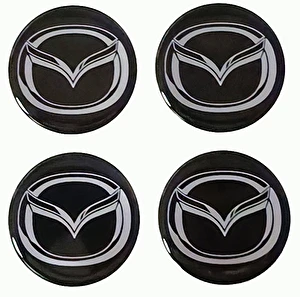 Naklejki na dekielki felgi kołpaki Mazda 64 mm