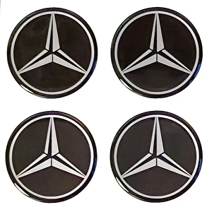 Naklejki na dekielki felgi kołpaki Mercedes 64 mm