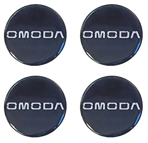Naklejki na dekielki felgi kołpaki OMODA 56 mm