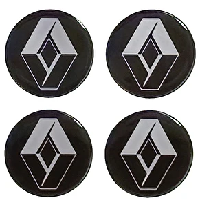 Naklejki na dekielki felgi kołpaki Renault 60 mm