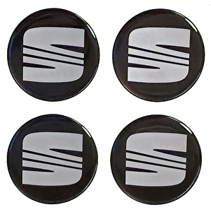 Naklejki na dekielki felgi kołpaki Seat 64 mm